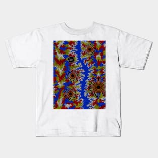 Aboriginal Art - Waterhole Dreaming Corela Kids T-Shirt